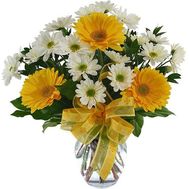 Букет із 6 хризантем і 3 гербер