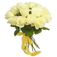 Букет цветов из 15 белых роз