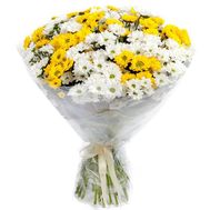 Букет із 19 хризантем
