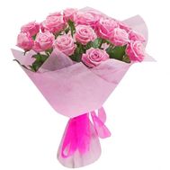Букет цветов из 25 розовых роз