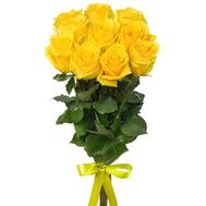 Букет квітів із 11 жовтих троянд