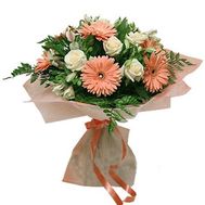 Букет із 5 гербер та 8 хризантем