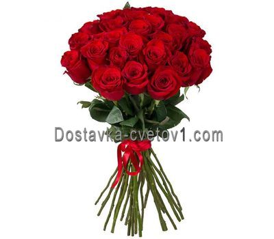 Букет із 25 червоних імпортних троянд