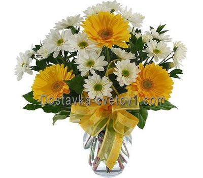 Букет із 6 хризантем і 3 гербер