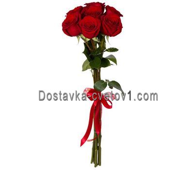 Букет із 7 червоних імпортних троянд