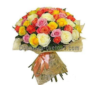 51 разноцветная роза