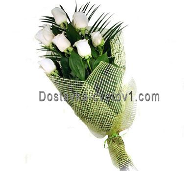 Букет із 7 імпортних білих троянд