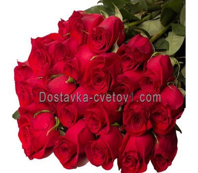 Букет із 25 червоних імпортних троянд