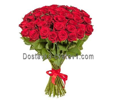 Букет цветов из 65 красных роз