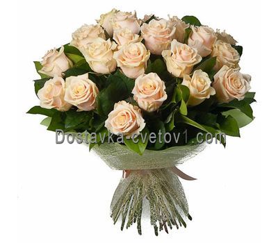 Букет цветов из 25 кремовых роз