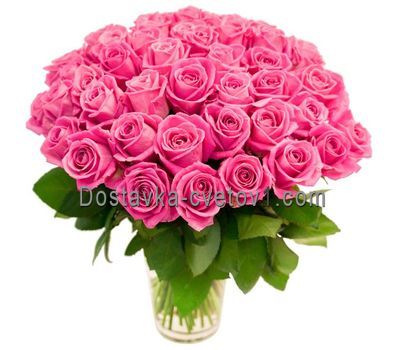 Букет квітів із 55 рожевих троянд