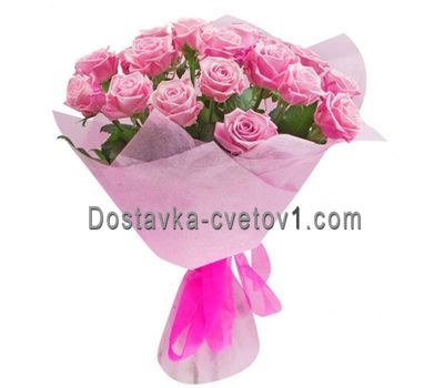 Букет квітів із 25 рожевих троянд