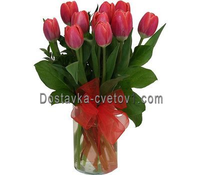 Букет весенних цветов из 11 тюльпанов