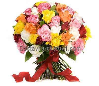 Букет из 41 разноцветной розы