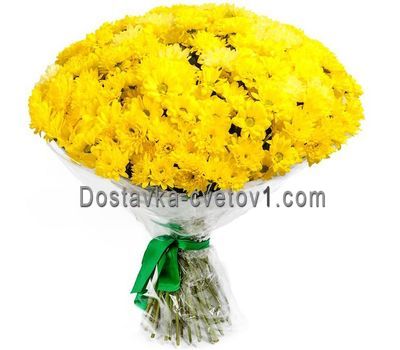 Букет із 25 жовтих хризантем