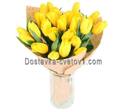Букет із 21 жовтих тюльпанів