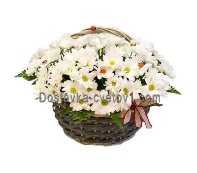 Кошик з 7 хризантем